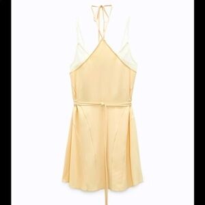 NWT Yellow Zara combination lace dress size small new